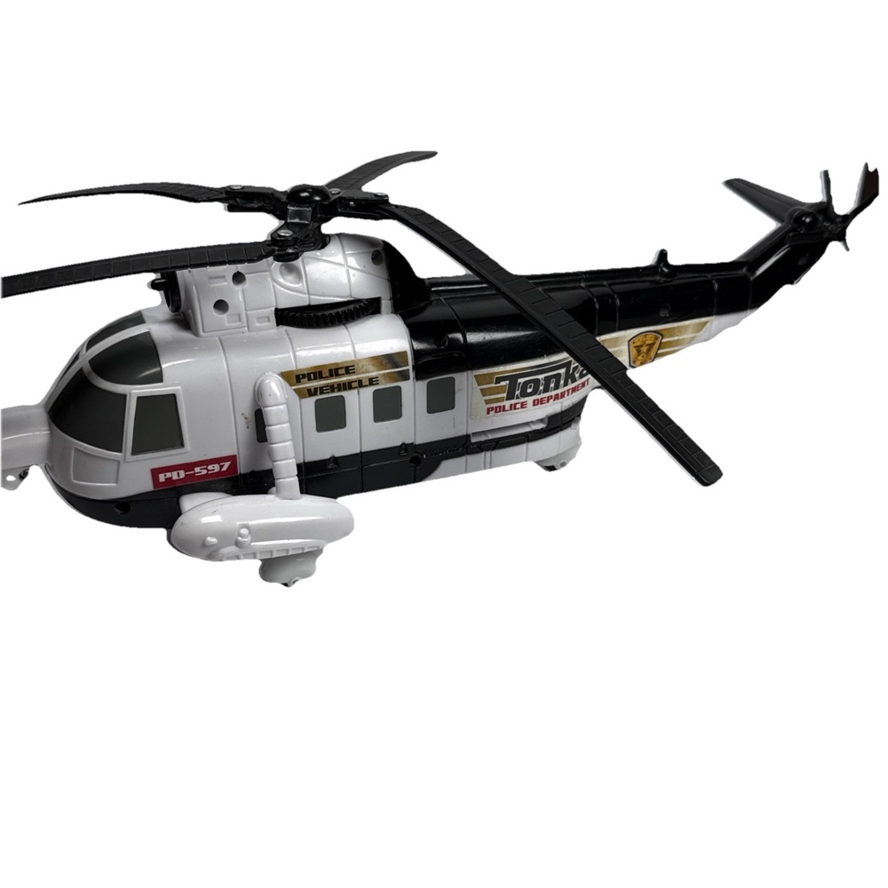 2010 Tonka Large Helicopter PD-597 Police Department Copter Sounds & Lights Work